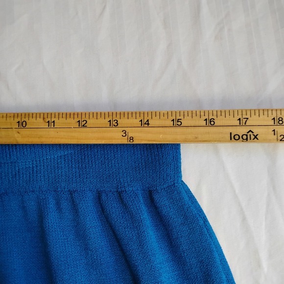 St John Suit 10 Skirt Sweater Set Santana Knit Nautical Vintage Old Money - Picture 6 of 16